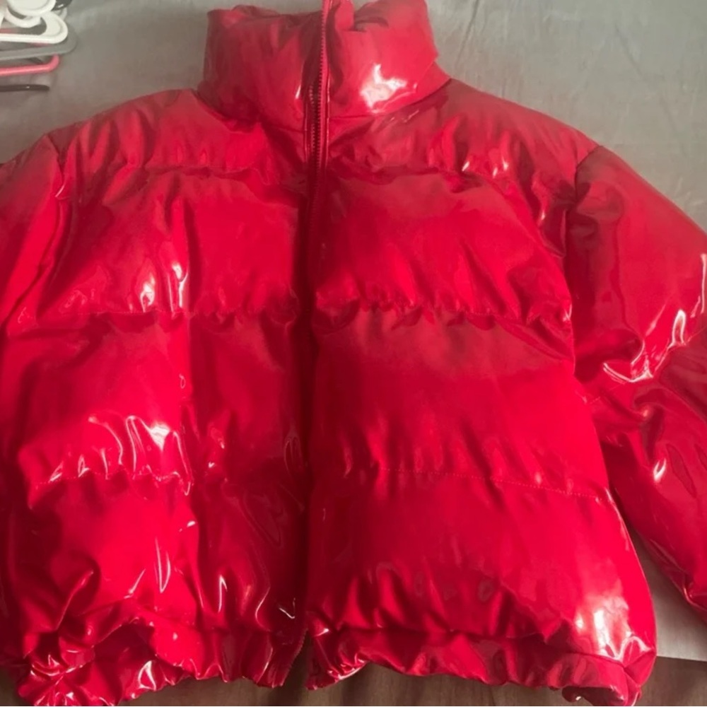 PrettyLittleThing Glossy Red Jacket